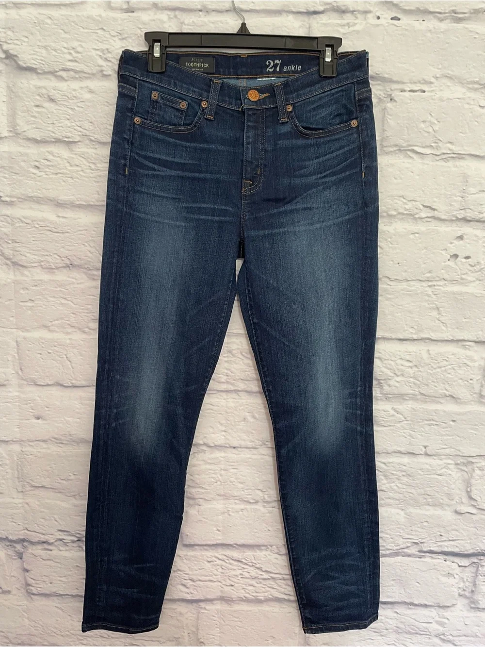J. Crew Toothpick Dark Wash Ankle Jeans